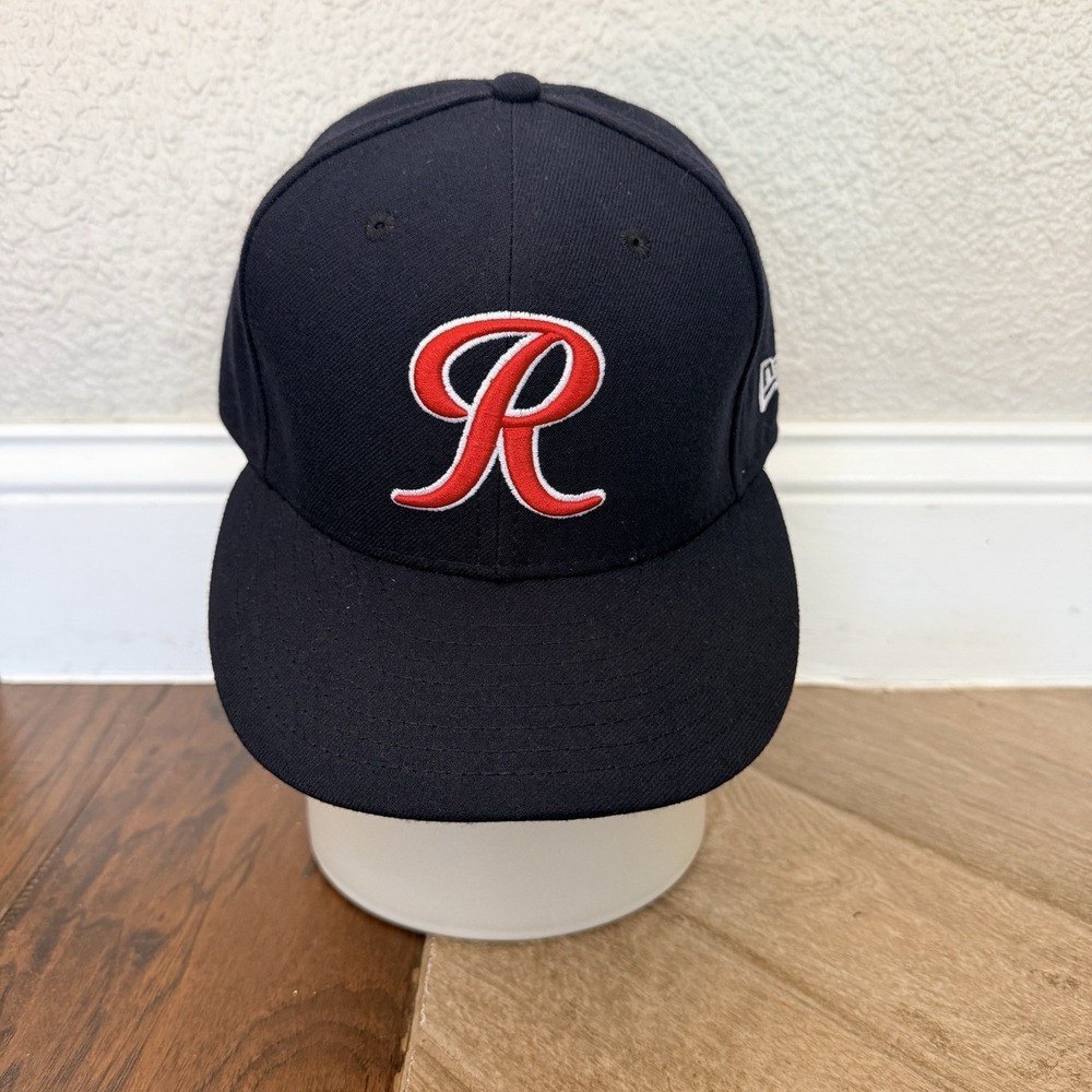 New Era 59FIFTY Tacoma Rainiers Mens 7 1/8 Navy Red MiLB Made in USA Fitted Hat